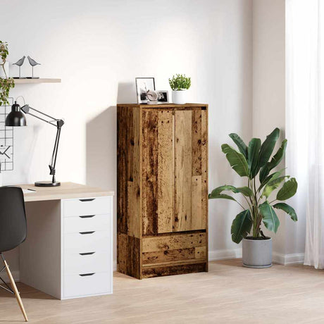 Vidaxl kast met lade 55,5x34x119,5 cm spaanplaat hout oud hout