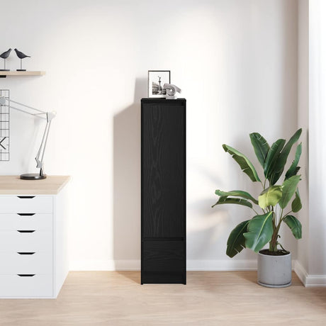 Vidaxl highboard 29,5x34x119,5 cm spaanplaat zwart eikenkleurig