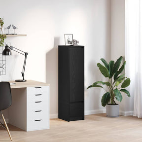 Vidaxl highboard 29,5x34x119,5 cm spaanplaat zwart eikenkleurig