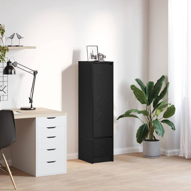 Vidaxl highboard 29,5x34x119,5 cm spaanplaat zwart eikenkleurig