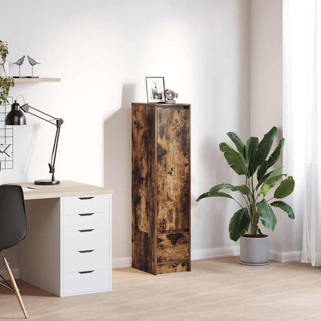 Vidaxl highboard 29,5x34x119,5 cm spaanplaat gerookt eikenkleurig
