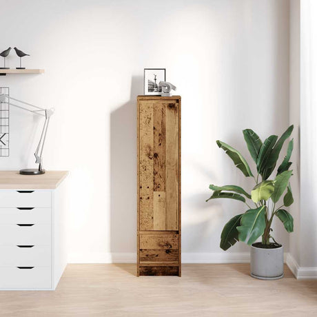 Vidaxl hoge kast 29,5x34x119,5 cm bewerkt hout oud hout