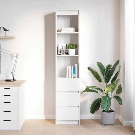 Vidaxl hoge kast 37,5x35x180 cm spaanplaat wit