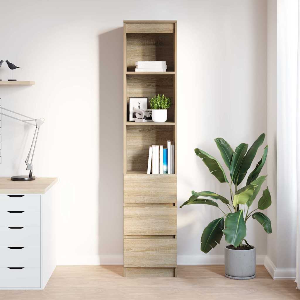 Vidaxl highboard 37,5x35x180 cm spaanplaat sonoma eikenkleurig