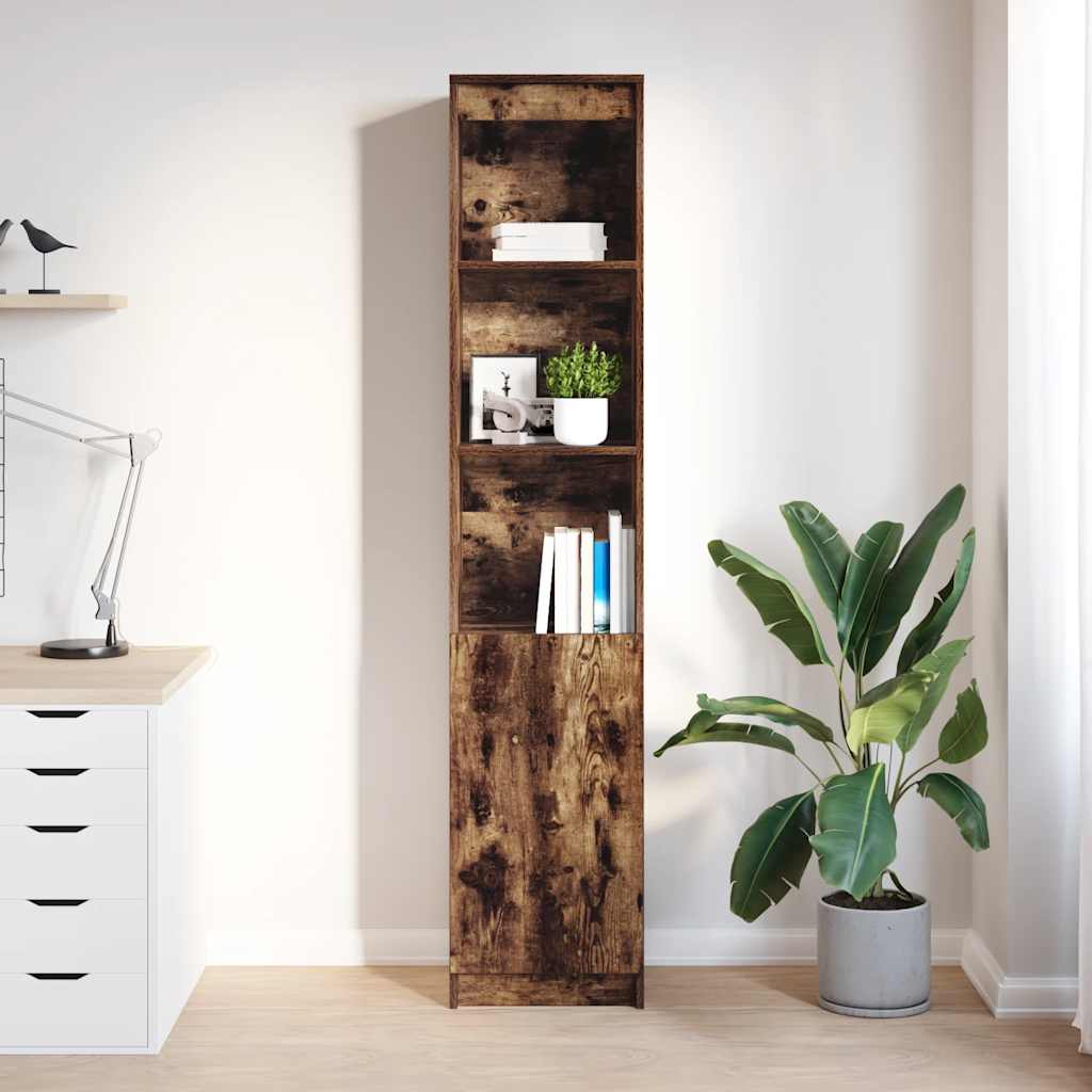 Vidaxl hoge kast 37,5x35x180 cm spaanplaat gerookt eikenkleurig