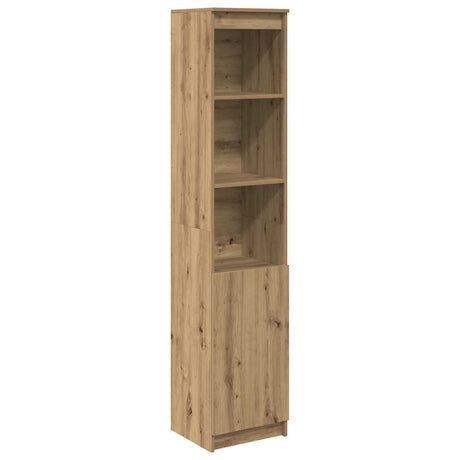 Vidaxl hoge kast 37,5x35x180 cm bewerkt hout artisanaal eikenkleur
