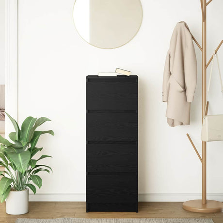 Vidaxl dressoir 37,5x35x99 cm spaanplaat zwart eikenkleurig