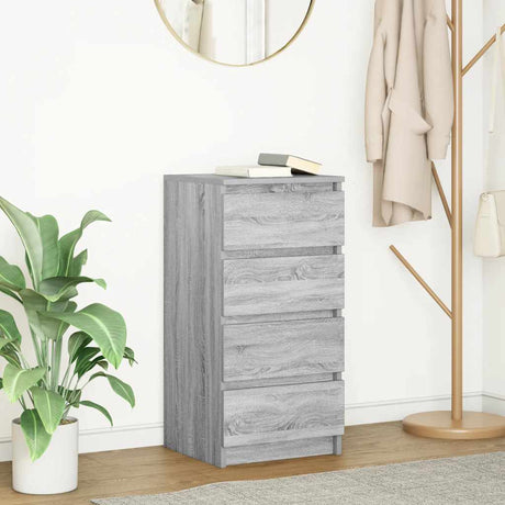 Vidaxl dressoir 37,5x35x76 cm bewerkt hout grijs sonoma eikenkleurig
