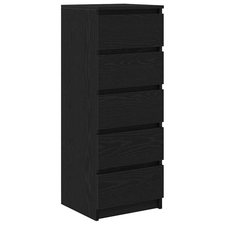 Vidaxl dressoir met lades 37,5x35x99 cm spaanplaat zwart eikenkleurig