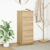 Vidaxl dressoir met lades 37,5x35x99 cm spaanplaat sonoma eikenkleurig