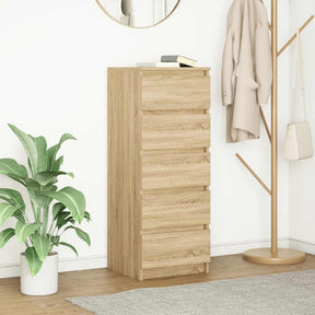Vidaxl dressoir met lades 37,5x35x99 cm spaanplaat sonoma eikenkleurig