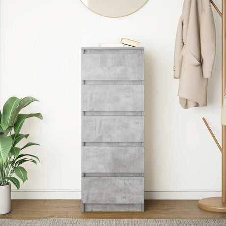 Vidaxl dressoir met lades 37,5x35x99 cm spaanplaat betongrijs