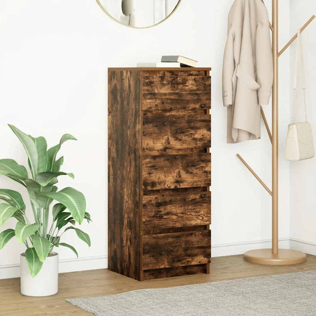 Vidaxl dressoir met lades 37,5x35x99 cm spaanplaat gerookt eikenhout