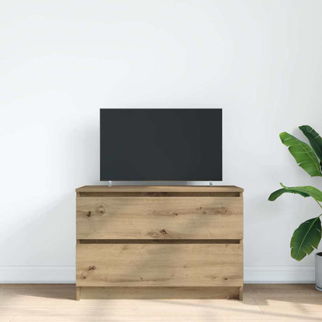 Vidaxl tv-meubel ambachtelijk 80x35x54cm spaanplaat grijs eikenkleurig