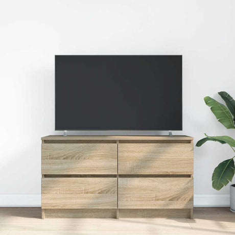 Vidaxl tv-meubel 100x35x54 cm bewerkt hout sonoma eikenkleurig