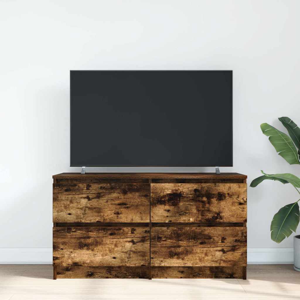 Vidaxl tv-meubel 100x35x54 cm bewerkt hout gerookt eikenkleurig