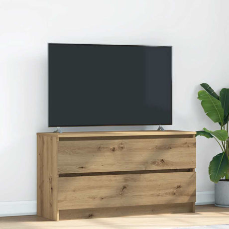 Vidaxl tv-meubel 100x35x54 cm bewerkt hout artisanaal eikenkleurig