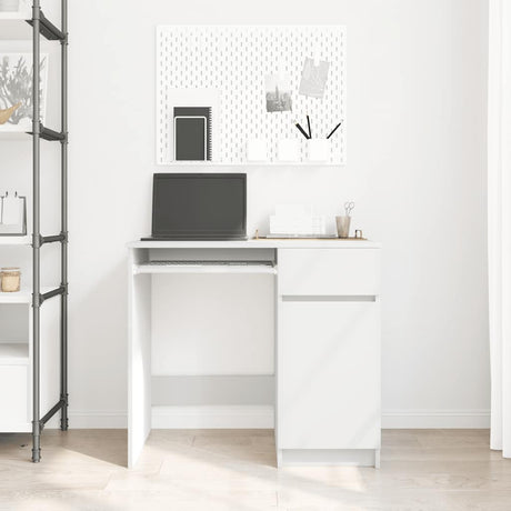 Vidaxl bureau 86x49x76 cm spaanplaat wit