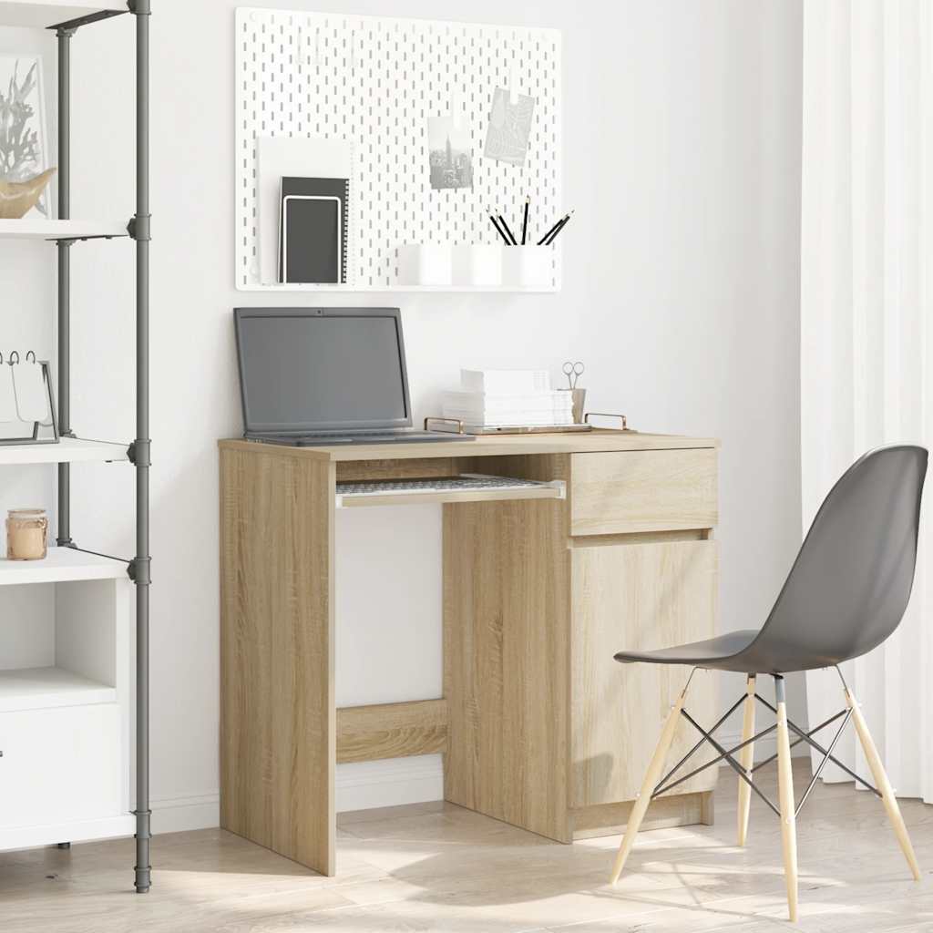 Vidaxl bureau 86x49x76 cm spaanplaat sonoma eikenkleurig