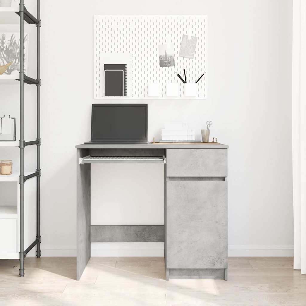 Vidaxl bureau 86x49x76 cm spaanplaat betongrijs