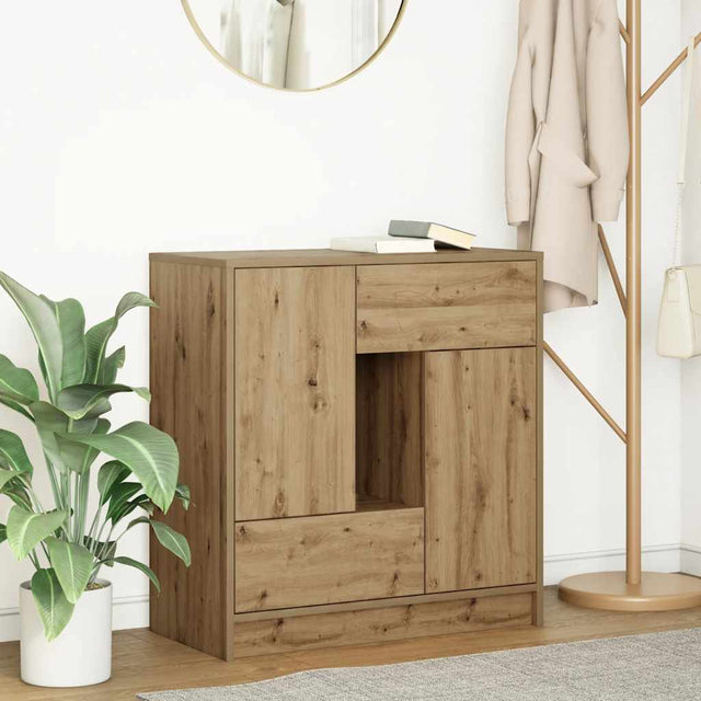 Vidaxl dressoir met lades en deuren 70,5x34x74,5 cm ambachtelijk