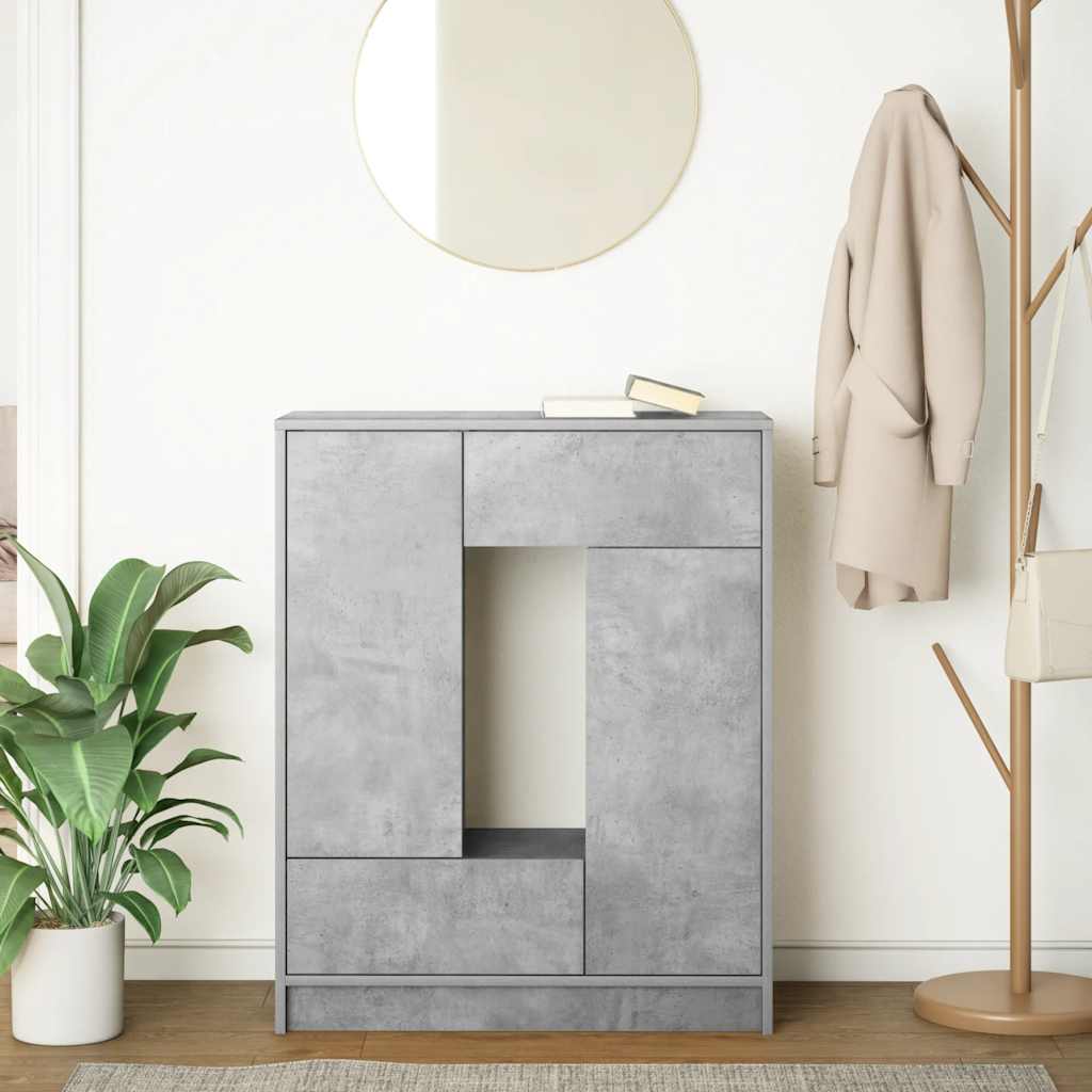 Vidaxl dressoir met lades en deuren 73x31x90 cm betongrijs
