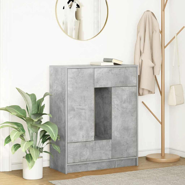Vidaxl dressoir met lades en deuren 73x31x90 cm betongrijs
