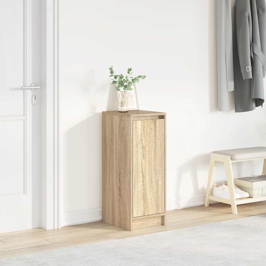 Vidaxl schoenenkast 29,5x34x76 cm bewerkt hout sonoma eikenkleurig