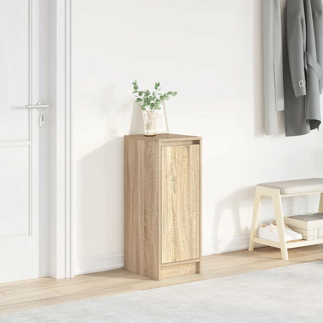 Vidaxl schoenenkast 29,5x34x76 cm bewerkt hout sonoma eikenkleurig