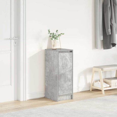 Vidaxl schoenenkast 29,5x34x76 cm bewerkt hout betongrijs