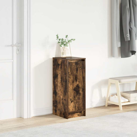 Vidaxl schoenenkast 29,5x34x76 cm bewerkt hout gerookt eikenkleurig