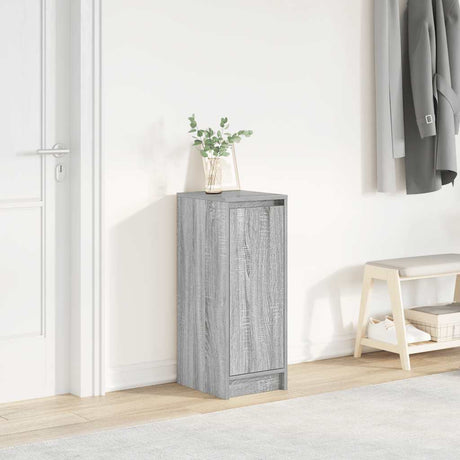 Vidaxl schoenenkast 29,5x34x76 cm bewerkt hout grijs sonoma eikenkleur