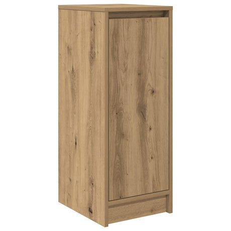 Vidaxl schoenenkast 29,5x34x76 cm bewerkt hout artisanaal eikenkleur