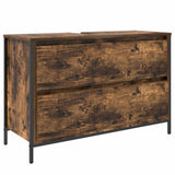 Vidaxl badkamerkast met lades 90x34,5x60 cm gerookt eikenkleurig