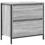 Vidaxl badkamerkast met lades 60x34,5x60 cm grijs sonoma