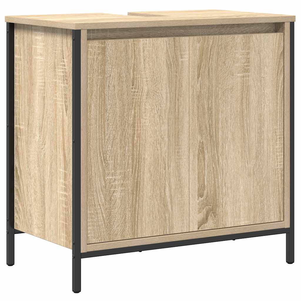 Vidaxl badkamerkast wastafelmeubel 60x34,5x60 cm sonoma eikenkleurig