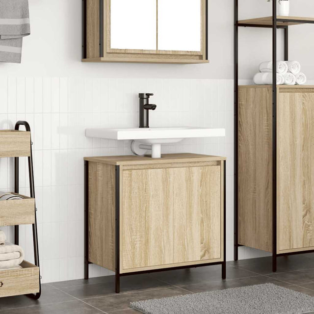 Vidaxl badkamerkast wastafelmeubel 60x34,5x60 cm sonoma eikenkleurig
