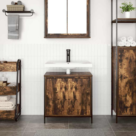 Vidaxl badkamerkast 60x34,5x60 cm gerookt eikenkleurig