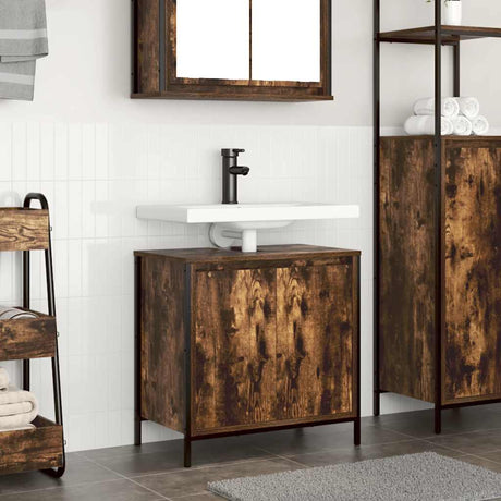 Vidaxl badkamerkast 60x34,5x60 cm gerookt eikenkleurig