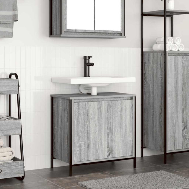Vidaxl badkamerkast wastafelkast 60x34,5x60 cm grijs sonoma