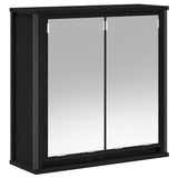 Vidaxl badkamerwandkast met spiegel 60x21x60 cm zwart eikenkleurig