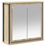 Vidaxl badkamerwandkast met spiegel 60x21x60 cm sonoma eikenkleurig