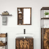 Vidaxl badkamerwandkast met spiegel 50x21x60 cm gerookt eikenkleurig