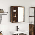 Vidaxl badkamerwandkast met spiegel 50x21x60 cm gerookt eikenkleurig