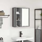 Vidaxl badkamerwandkast met spiegel 50x21x60 cm sonoma grijs