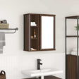 Vidaxl badkamerwandkast met spiegel 50x21x60 cm bruin eikenkleurig