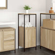 Vidaxl badkamermeubel met planken 36x35x95 cm sonoma eikenkleurig