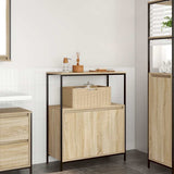 Vidaxl badkamermeubel met planken 76,5x35x95 cm sonoma eikenkleurig