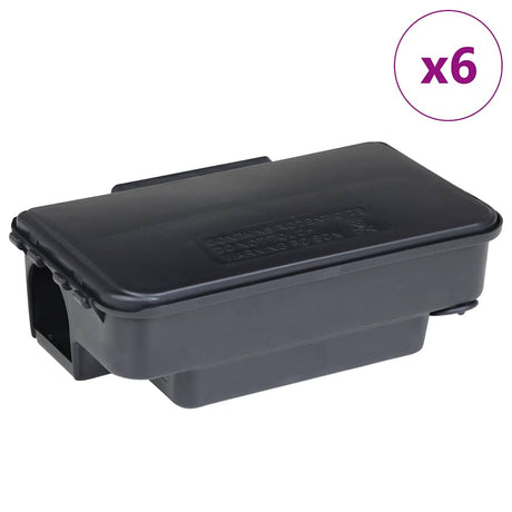 Vidaxl muizenvallen 6 st 22x12,5x7,5 cm zwart