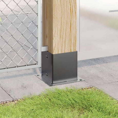 Vidaxl spokkels vierkant 4 st 141x141 mm gepoedercoat staal antraciet
